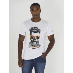 CAMISETA CALAVERA BLANCA