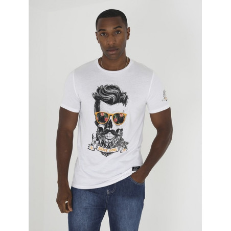 CAMISETA CALAVERA BLANCA