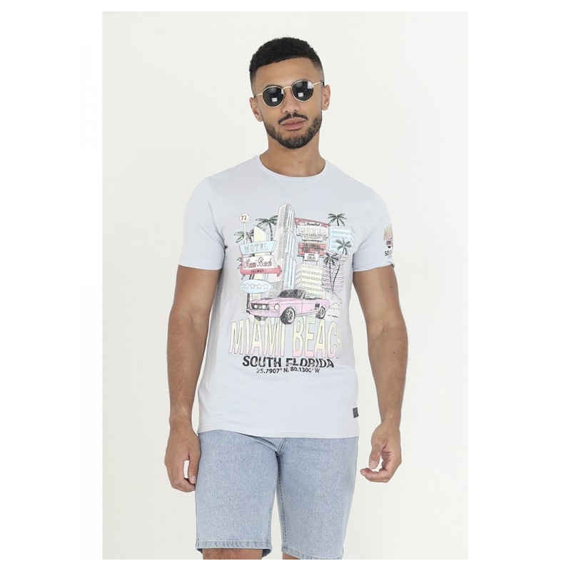 CAMISETA MIAMI CELESTE