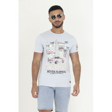 CAMISETA MIAMI CELESTE