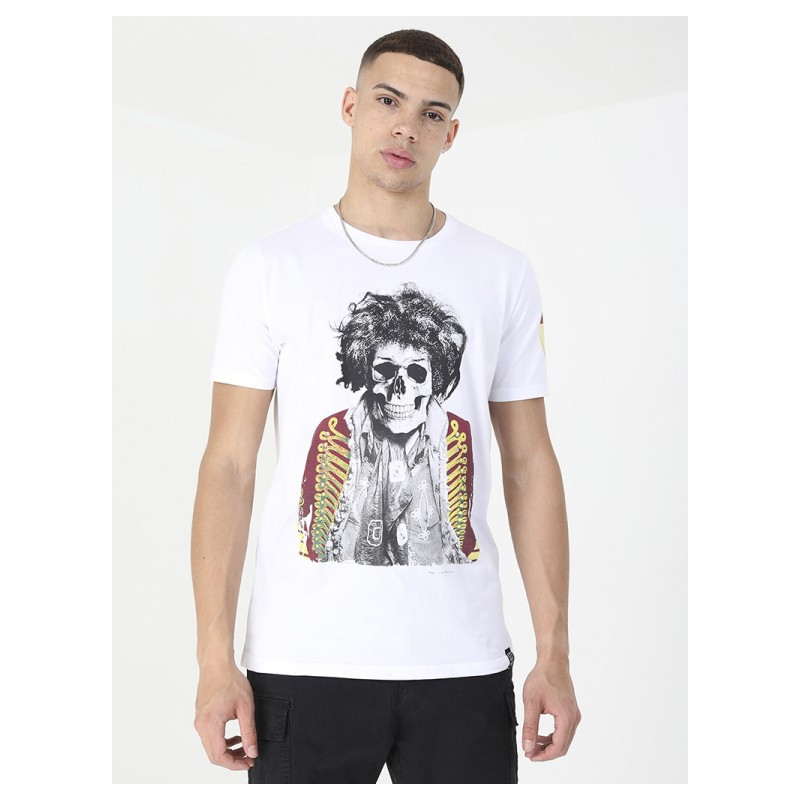 CAMISETA CALAVERA BLANCA