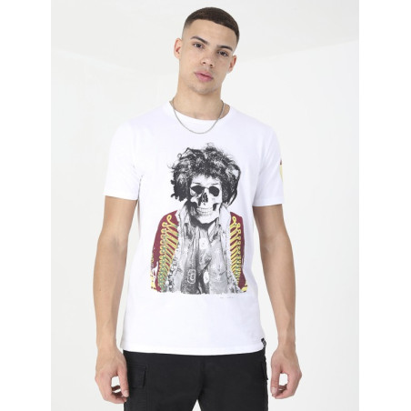CAMISETA CALAVERA BLANCA