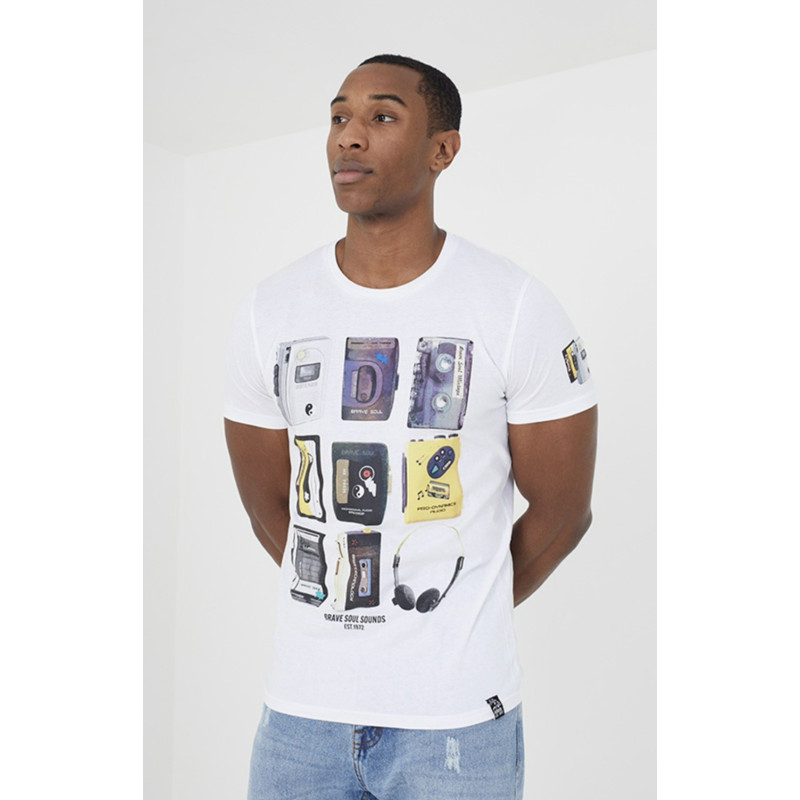 CAMISETA CASSETTE BLANCA