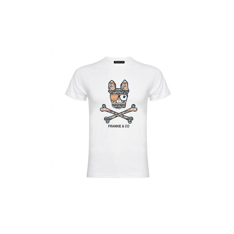CAMISETA PRINT ÉTNICO BLANCA