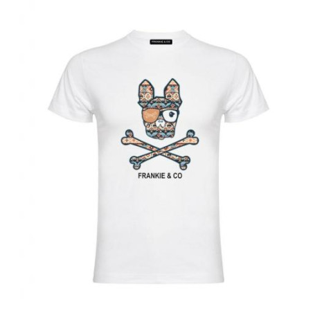CAMISETA PRINT ÉTNICO BLANCA