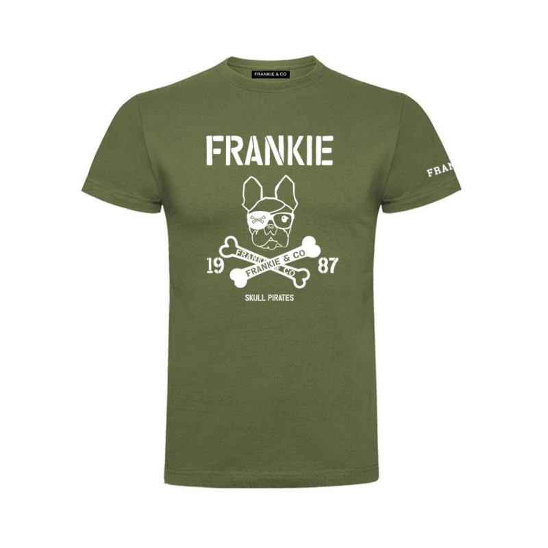 CAMISETA SKULL PIRATES VERDE MILITAR