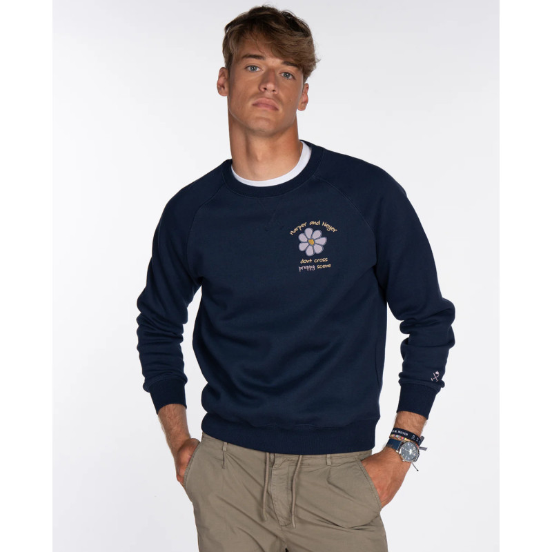 SUDADERA PREPPY SCENE DARK BLUE