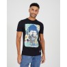 CAMISETA HIPSTER GAFAS NEGRA