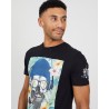 CAMISETA HIPSTER GAFAS NEGRA