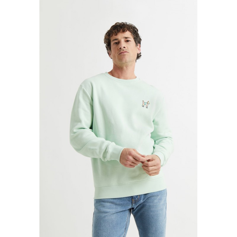 SUDADERA LOGO ETNICA TURQUESA