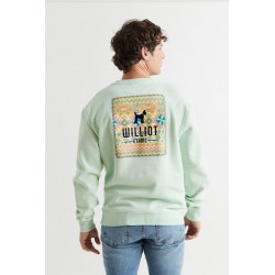 SUDADERA LOGO ETNICA TURQUESA