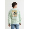 SUDADERA LOGO ETNICA TURQUESA