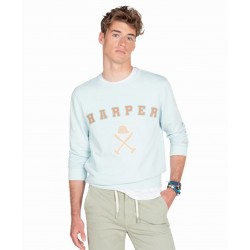 SUDADERA RETRO LIGHT TURQUOISE
