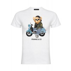 CAMISETA VESPA BEAR BLANCA
