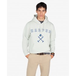 SUDADERA RETRO HOODIE SKY GRAY