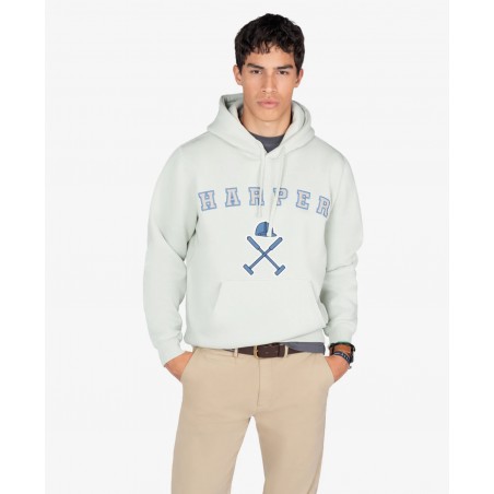 SUDADERA RETRO HOODIE SKY GRAY
