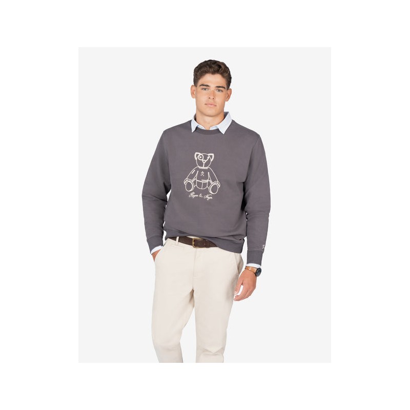 SUDADERA FLUFFY BEAR ANTHRACITE