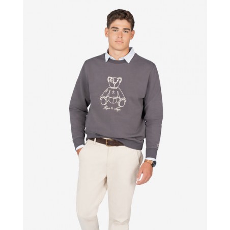 SUDADERA FLUFFY BEAR ANTHRACITE
