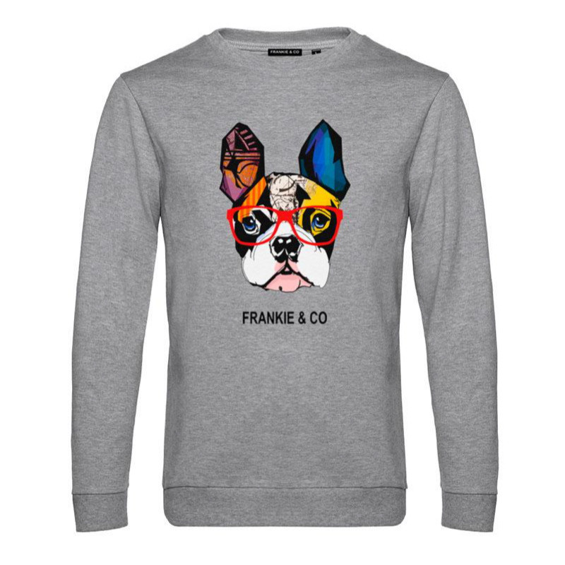 SUDADERA BULLDOG FRANCES GRIS