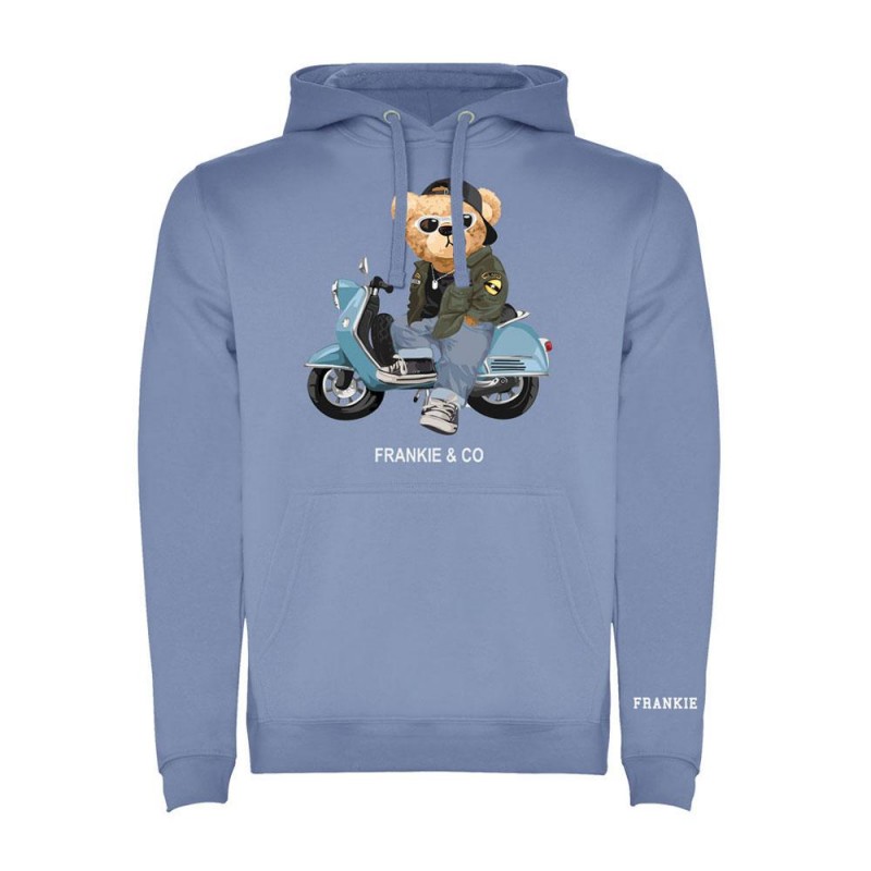 SUDADERA VESPA BEAR AZUL ZEN