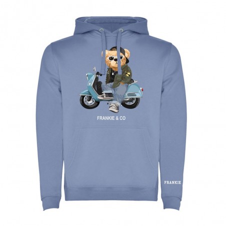 SUDADERA VESPA BEAR AZUL ZEN