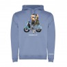 SUDADERA VESPA BEAR AZUL ZEN