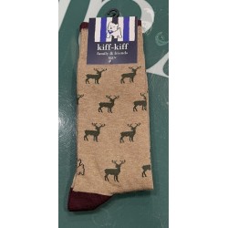 CALCETINES CIERVOS BEIGE