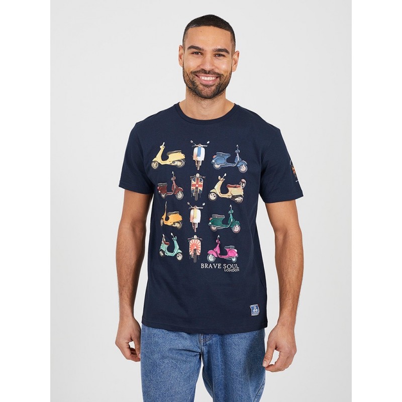 CAMISETA VESPAS AZUL MARINO