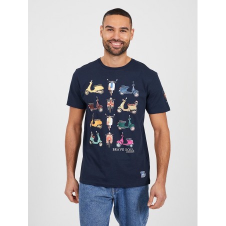 CAMISETA VESPAS AZUL MARINO