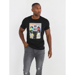 CAMISETA CARTA DE AJUSTE NEGRA