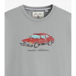CAMISETA COCHE GRIS CLARO