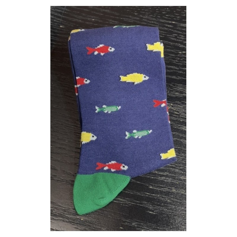 CALCETINES PECES AZUL