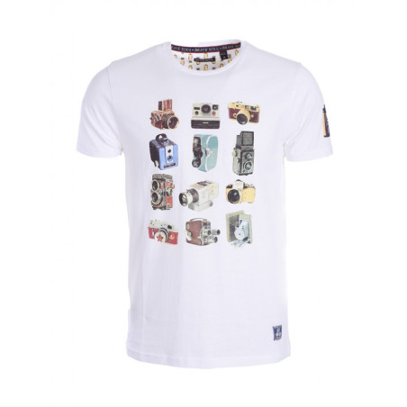 CAMISETA CAMARAS DE FOTOS BLANCA