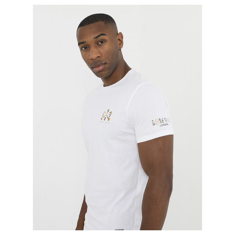 CAMISETA CALAVERA ESPALDA BLANCA