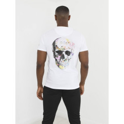 CAMISETA CALAVERA ESPALDA BLANCA