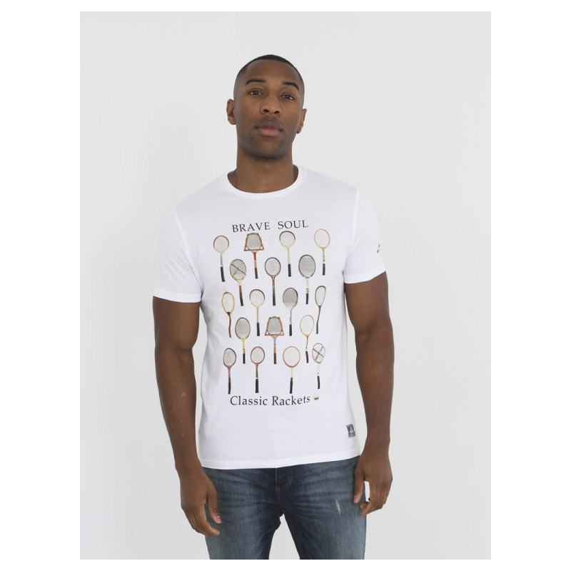 CAMISETA RAQUETAS BLANCA