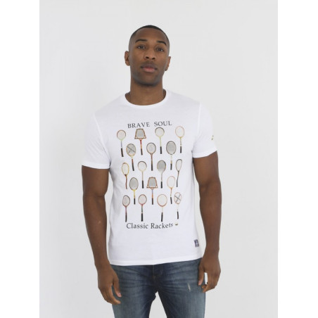CAMISETA RAQUETAS BLANCA