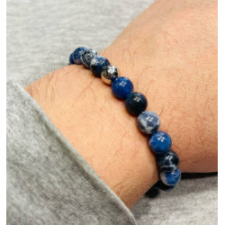 PULSERA PIEDRA NATURAL AZUL