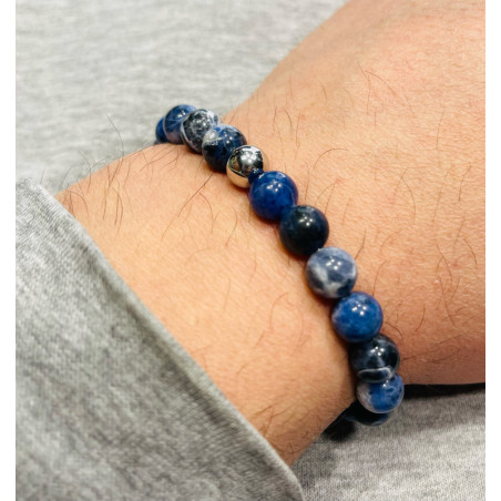PULSERA PIEDRA NATURAL AZUL