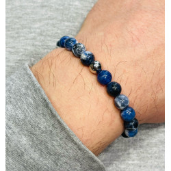 PULSERA PIEDRA NATURAL AZUL