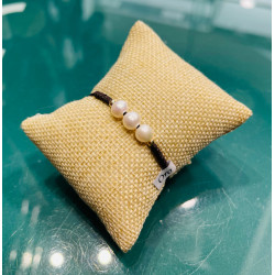 PULSERA PERLAS MARRÓN