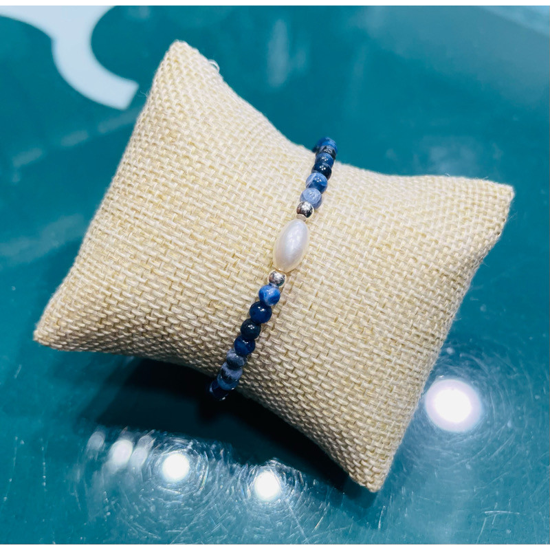 PULSERA AZUL/PERLA