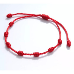 PULSERA 7 NUDOS ROJA