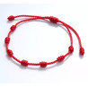 PULSERA 7 NUDOS ROJA